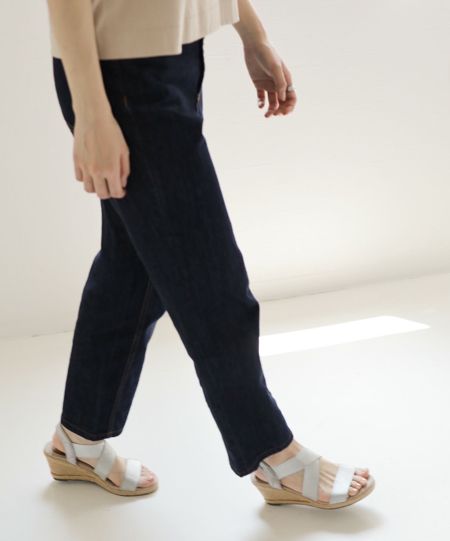 7cmヒールゴムフィットサンダル 一部7月上旬入荷予定