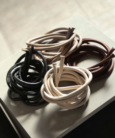 レザー調丸紐のロープノットベルト【3点までゆうパケット可】 一部6月下旬入荷予定