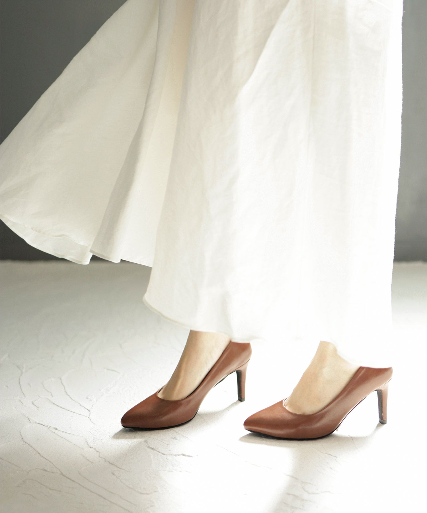 削れないかかとゴム＆高機能クッションの美脚ヒールパンプス 一部6月下旬・7月上旬・8月上旬入荷予定