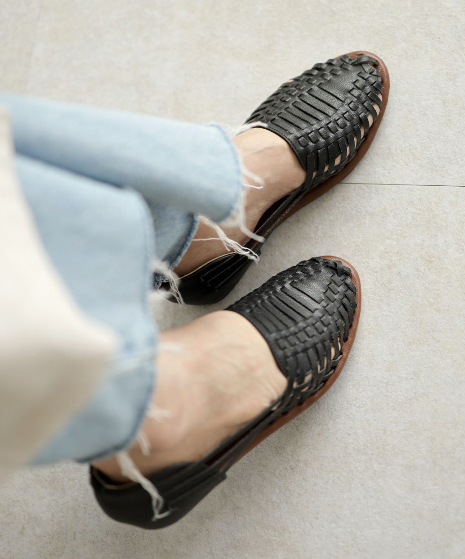 編み込みメッシュのグルカサンダル 一部6月末頃・7月上旬入荷予定