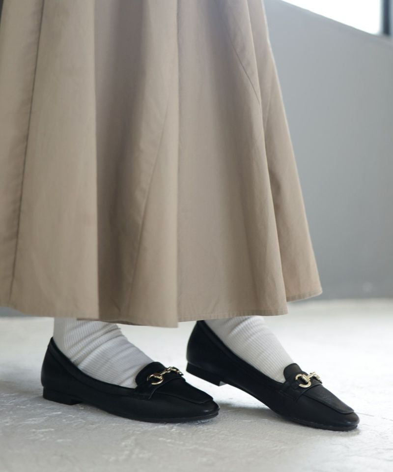 SHISEI ホワイト系 スクエアトゥ ローファー square toe loafer/スクエアトゥローファー（ローファー