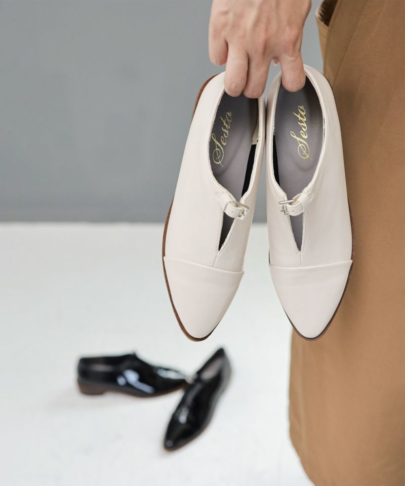 【美品】 TREAT ドレスシューズ 革ピースデザインのストラップドレスシューズ 【公式ショップ