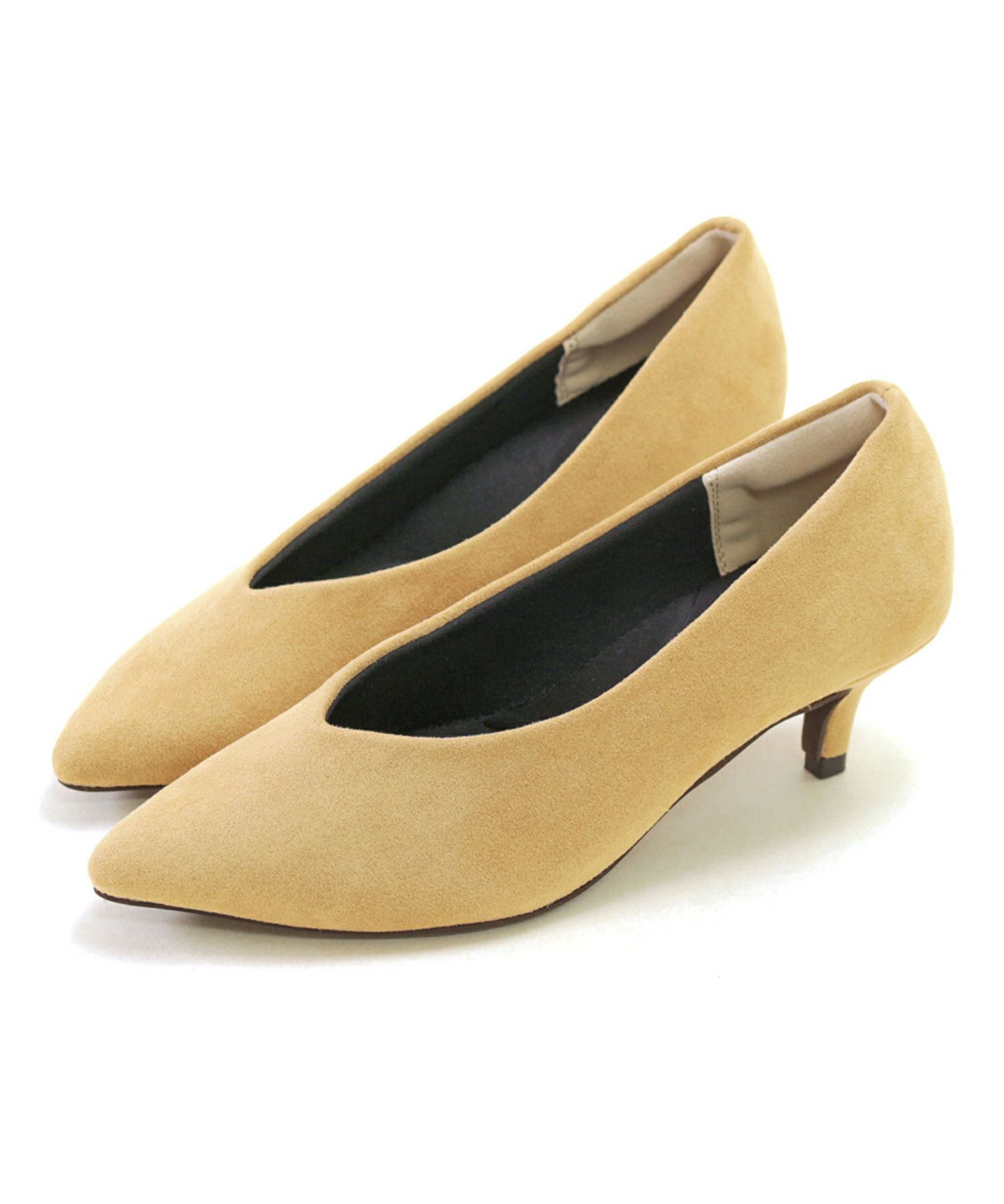 削れないかかとゴム＆高機能クッションの美脚ローヒールパンプス 一部6月下旬入荷予定