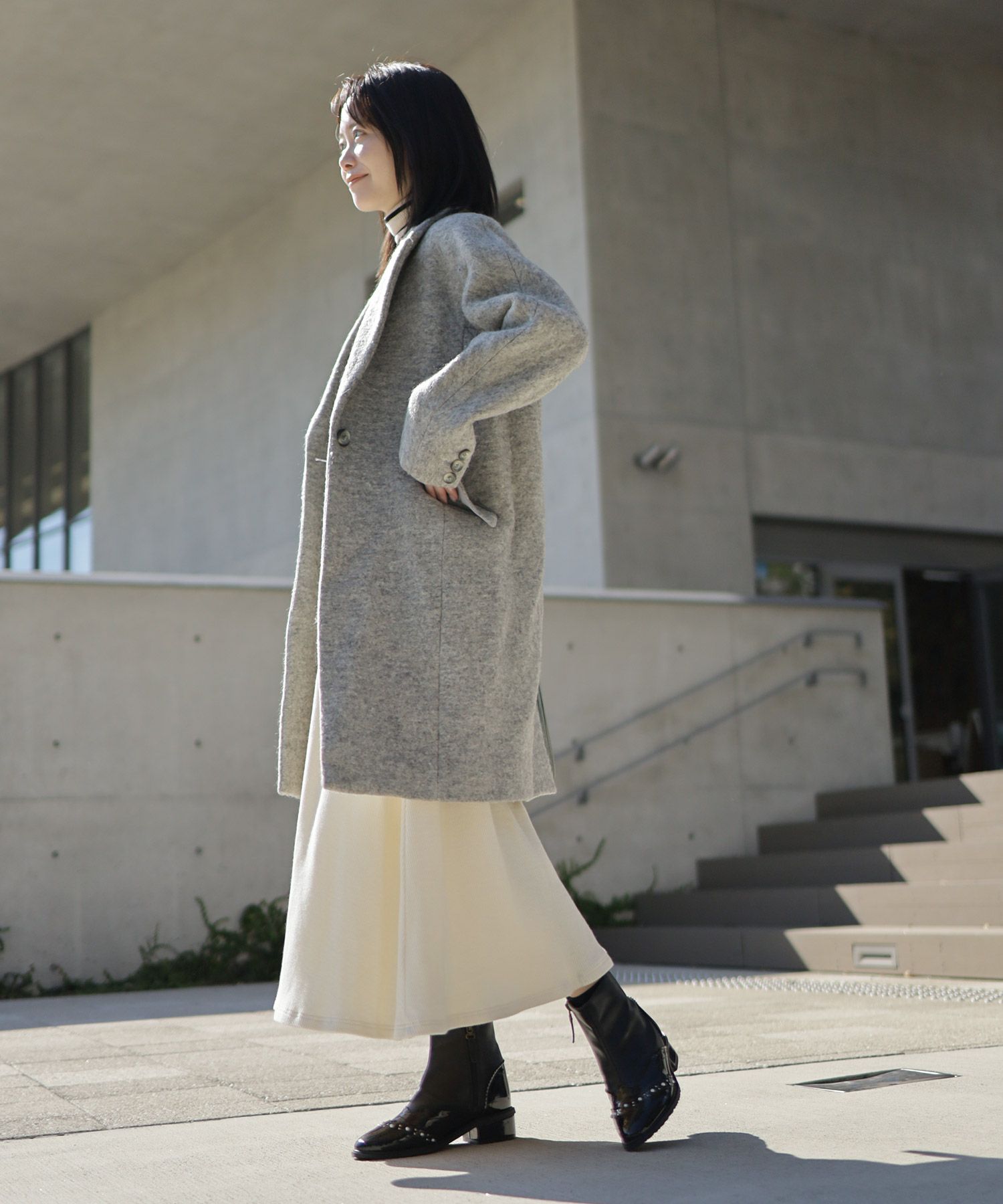 パール×ウイングチップショートブーツ▲返品不可