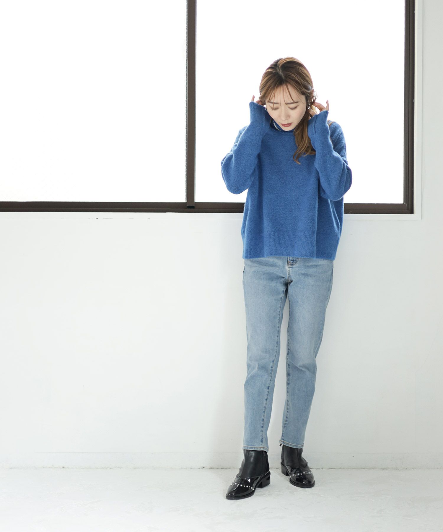 パール×ウイングチップショートブーツ▲返品不可
