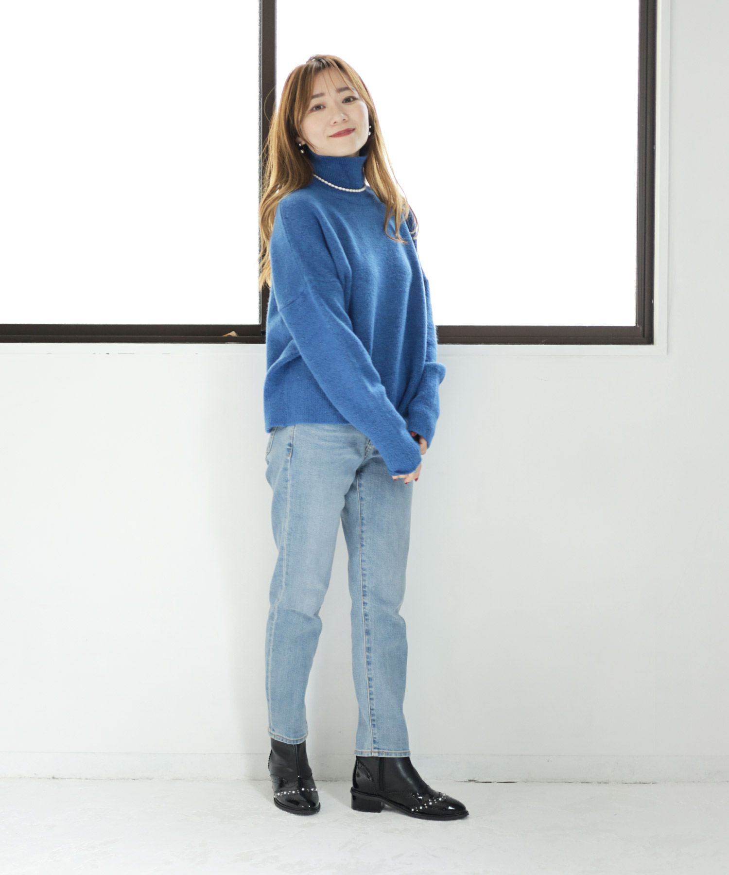 パール×ウイングチップショートブーツ▲返品不可