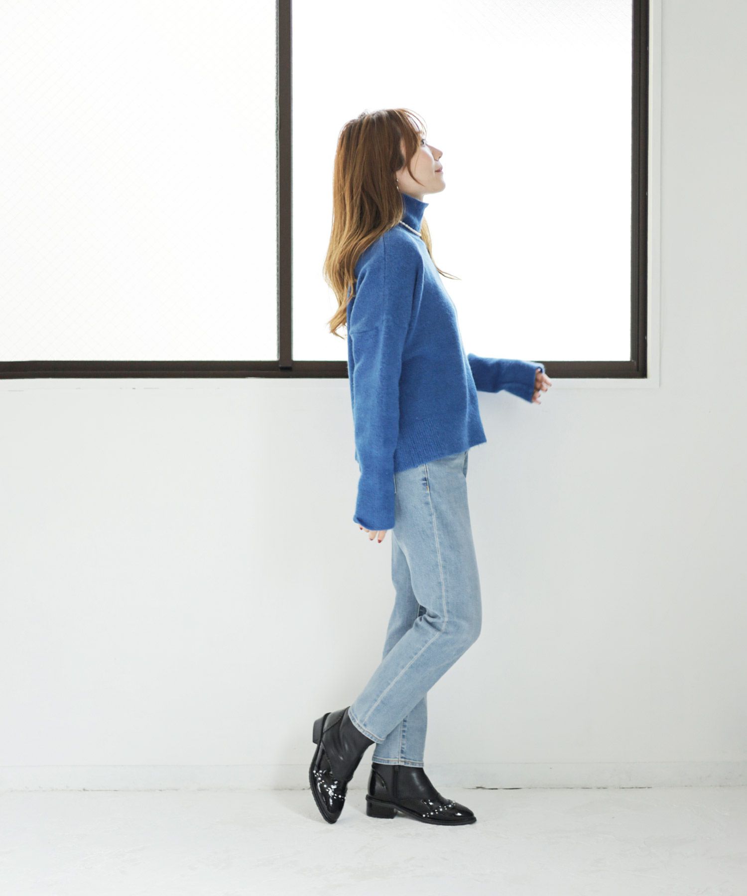 パール×ウイングチップショートブーツ▲返品不可
