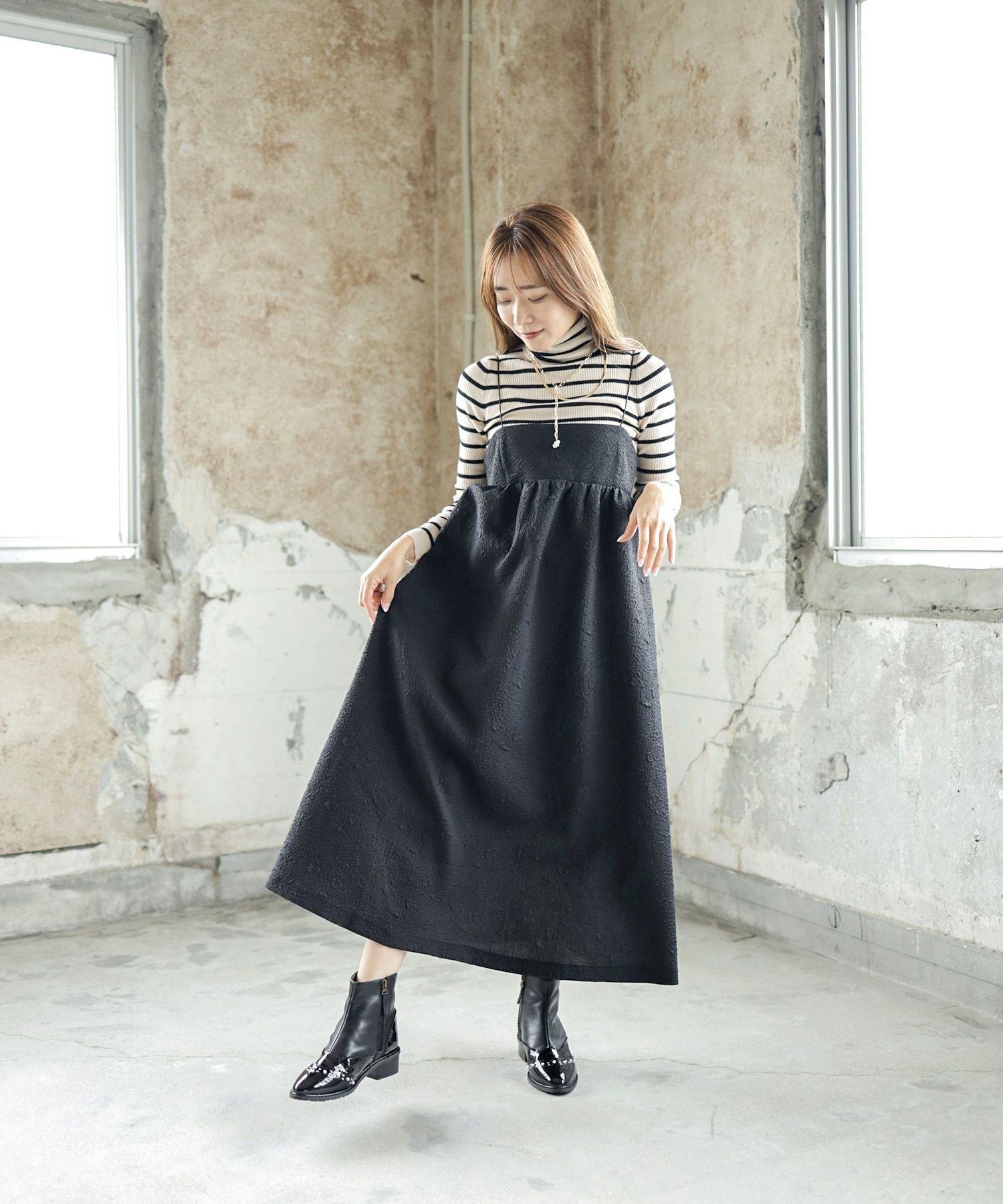パール×ウイングチップショートブーツ▲返品不可