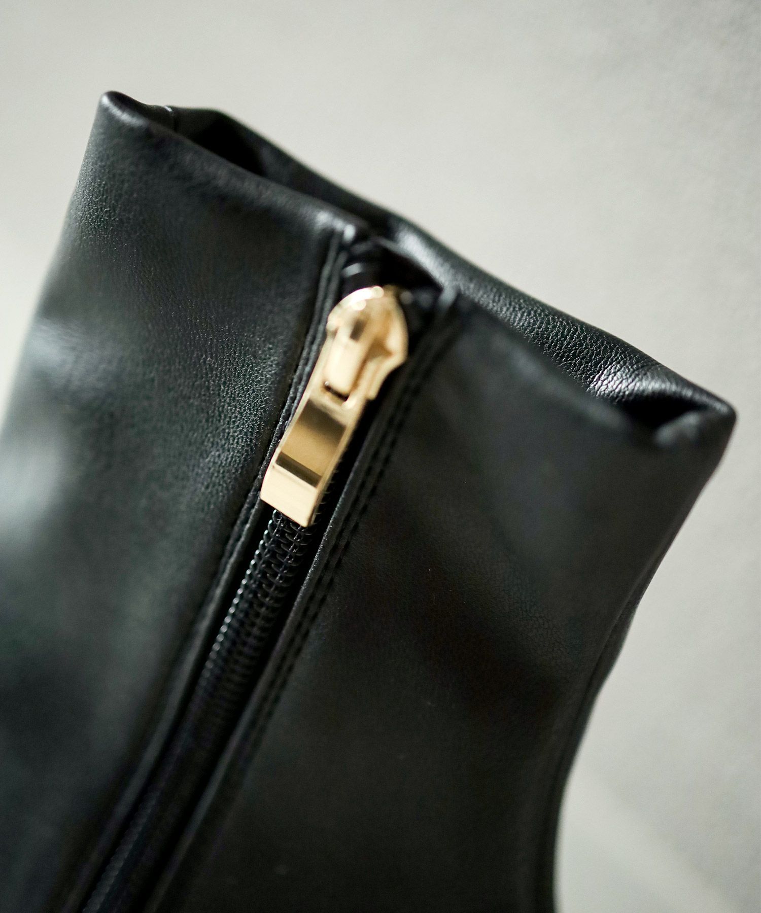 ウッドヒールストレッチショートブーツ▲返品不可