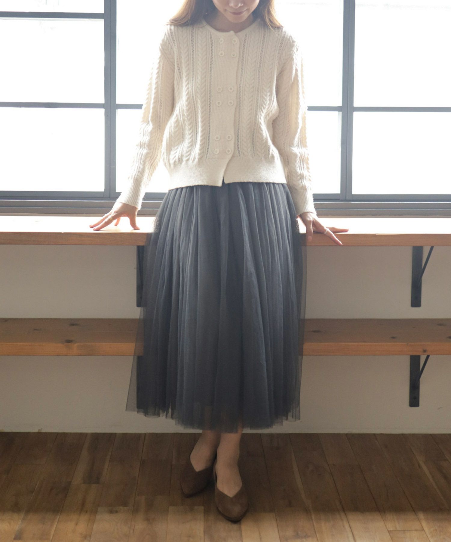 革ピース×ウッドヒールのポインテッドトゥパンプス▲返品不可