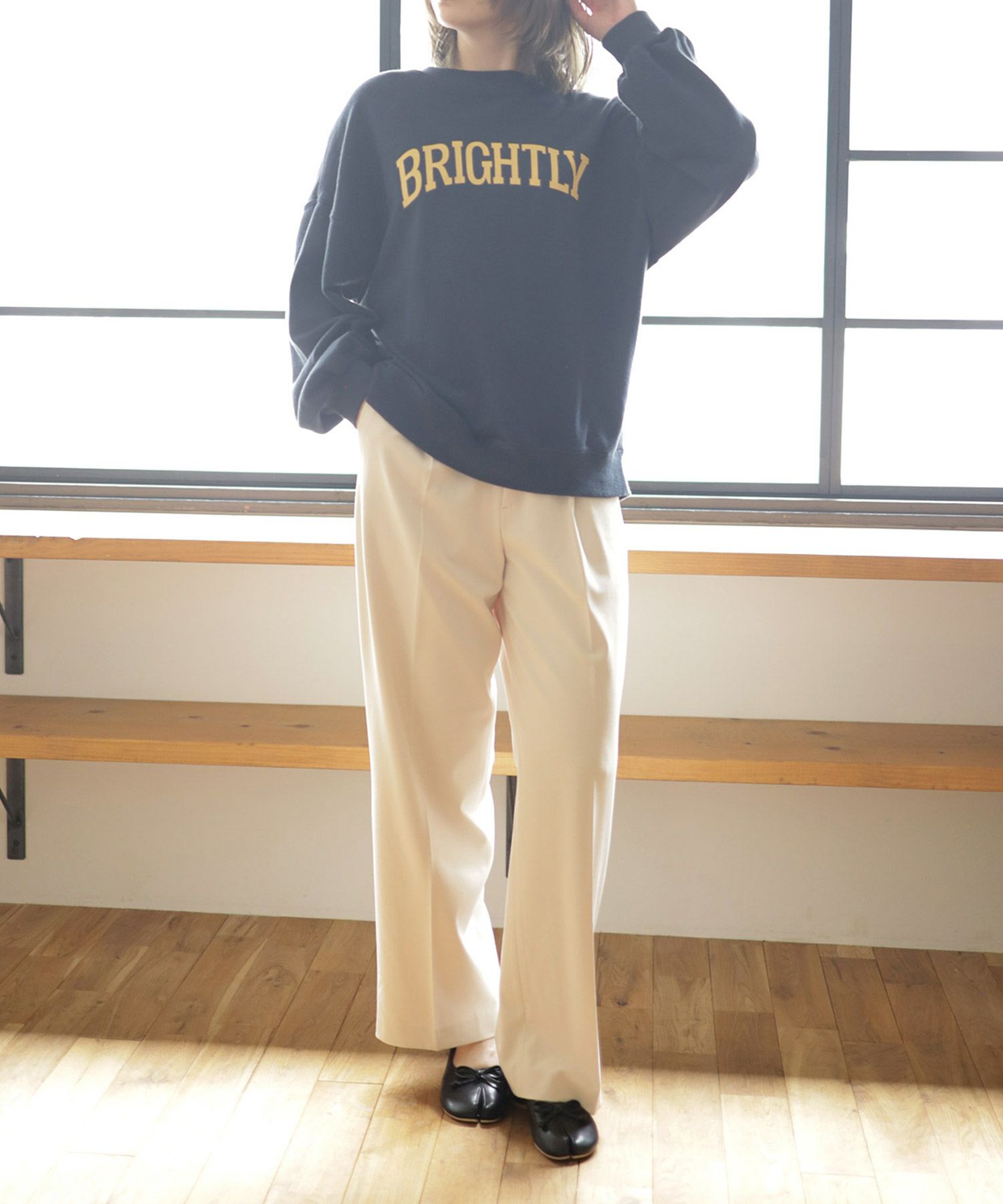 ローヒールタビパンプス