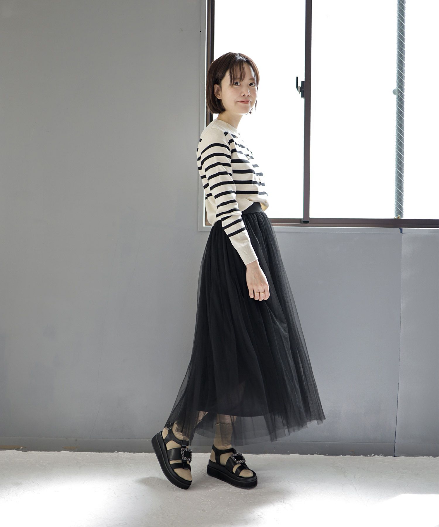 ビジューモチーフ付き厚底フットベッドサンダル▲返品不可