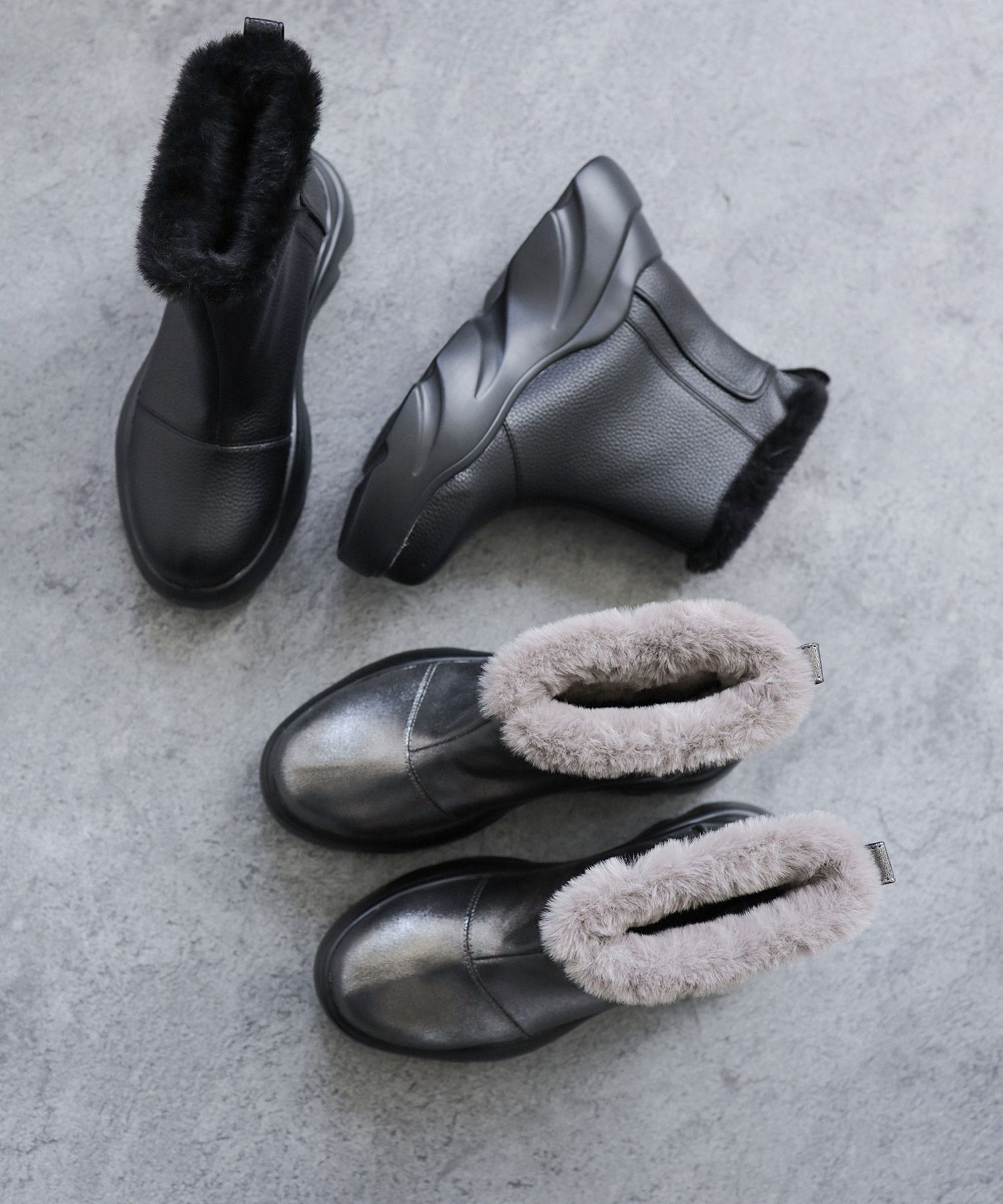 25.5㎝ UGGムートンブーツ ベージュ ♪ボタン付きフワモコ（ファー 