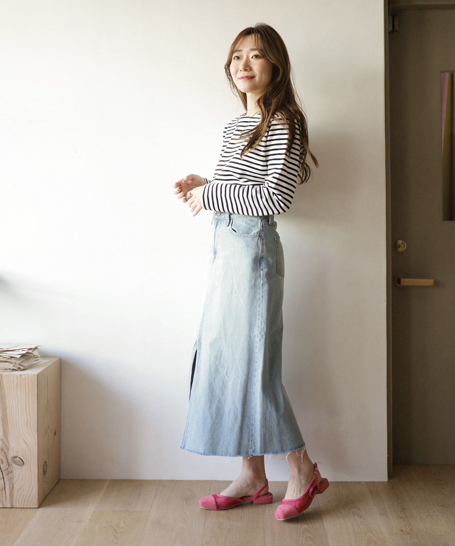 シースルースリングバックローヒールパンプス▲返品交換不可