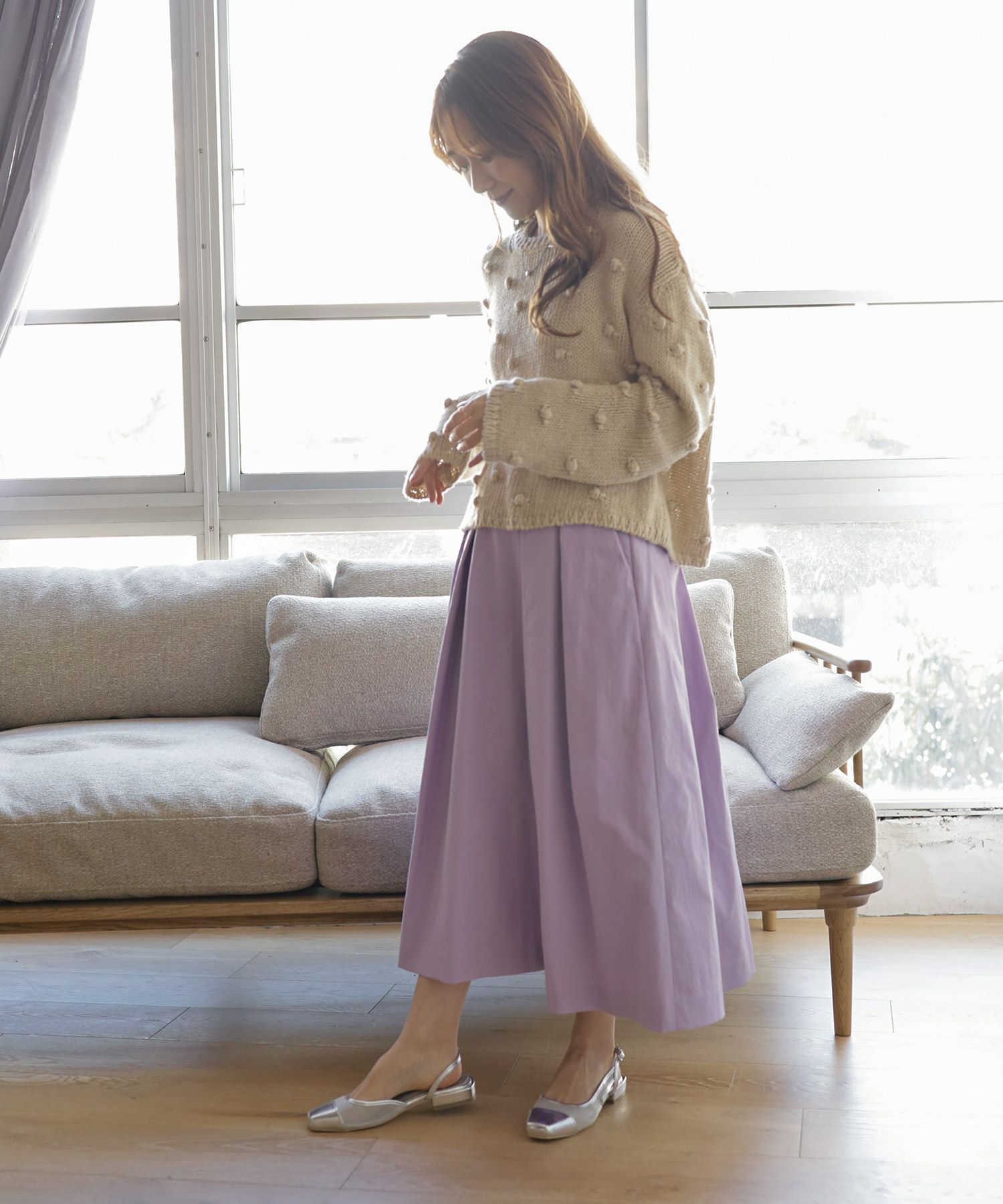 シースルースリングバックローヒールパンプス▲返品交換不可