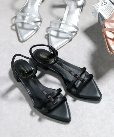 【新品未使用】サテンプラットフォームサンダル サテンプラットフォームサンダル（サンダル）｜Darich