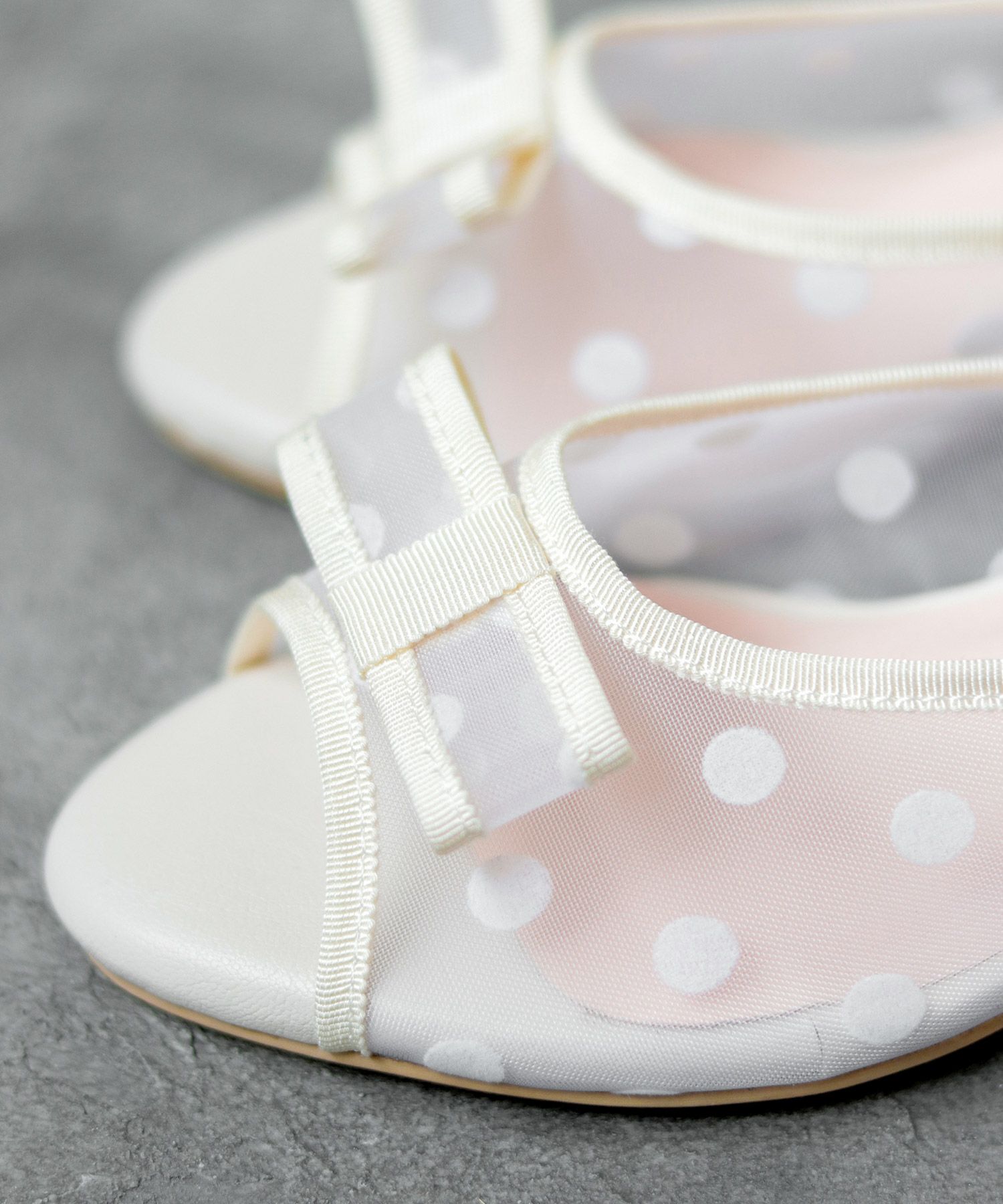 ドットチュールリボンミュールサンダル | SESTO(セスト)|レディース