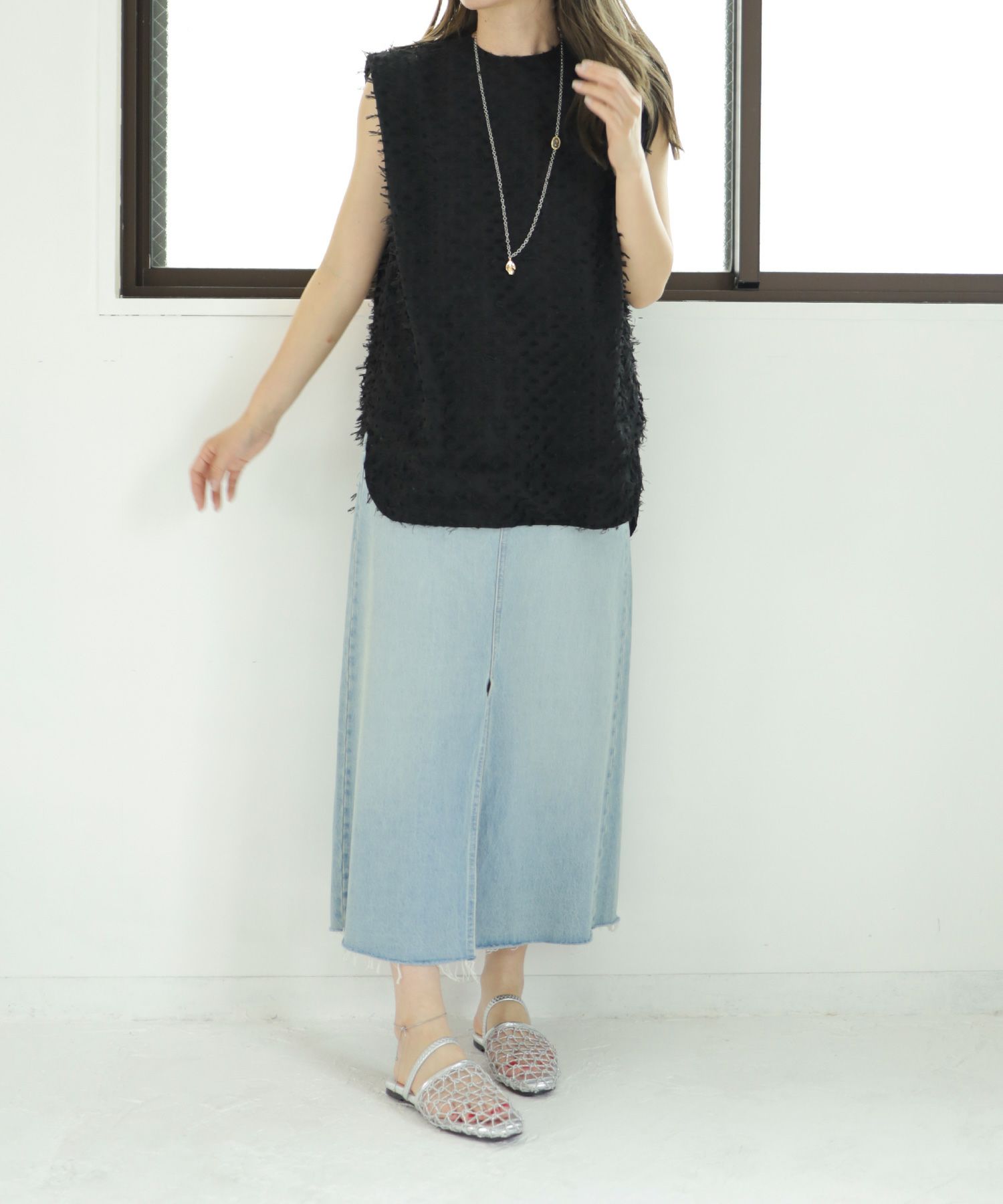 手編みメッシュ2wayフラットサンダル▲返品不可