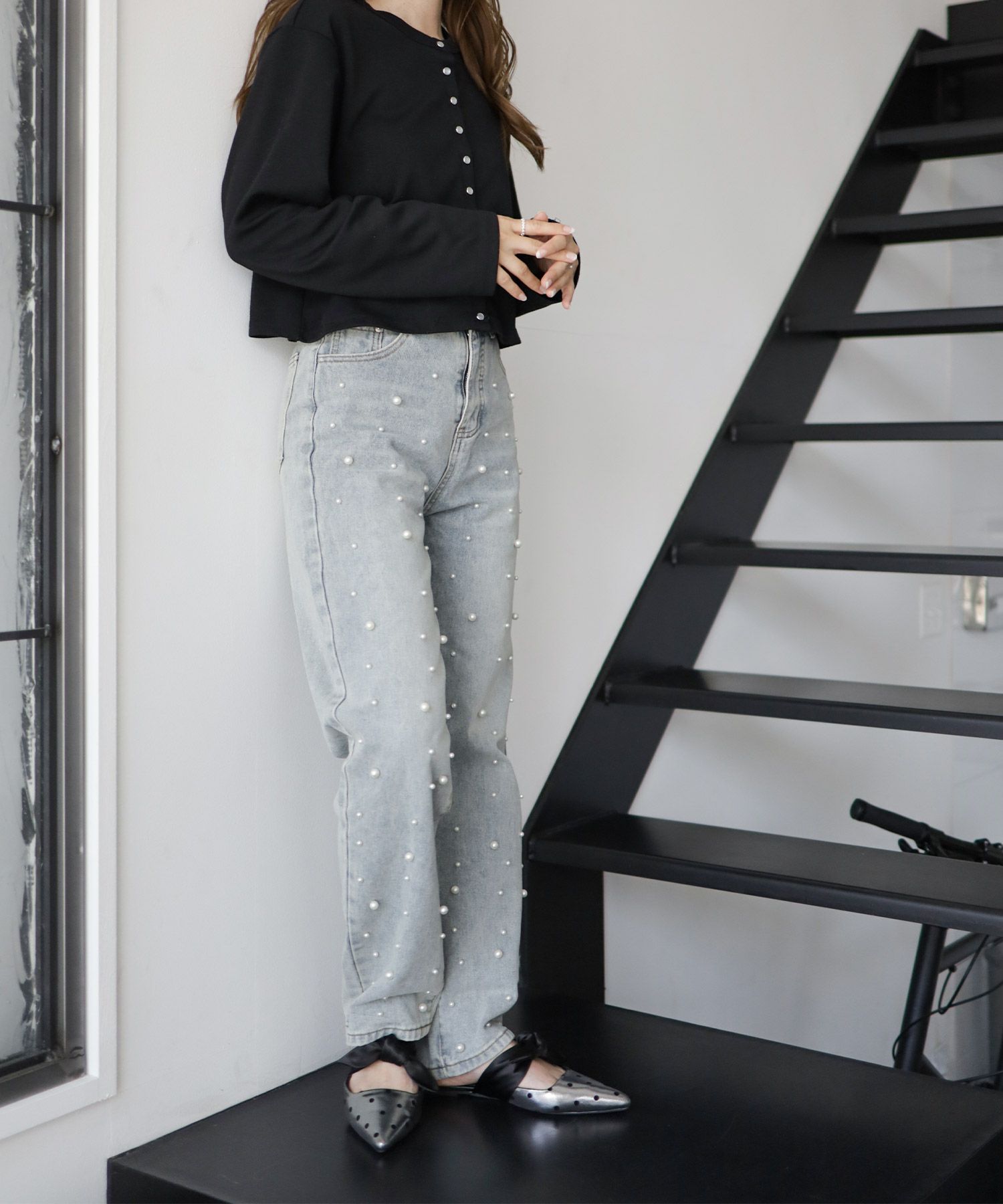 ポインテッドトゥフラットリボンミュール△返品不可 | SESTO(セスト