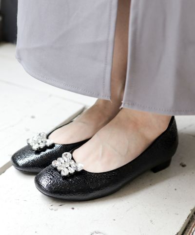 OHGA ビジュー付きローファー22.5 LOAFER | OHGA